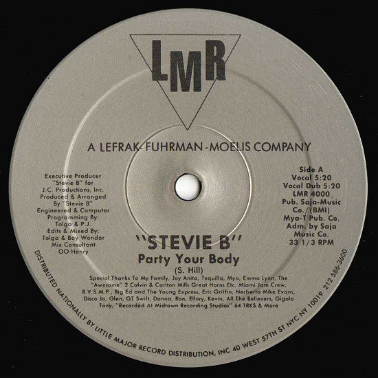 STEVIE B. Vinyl good Record