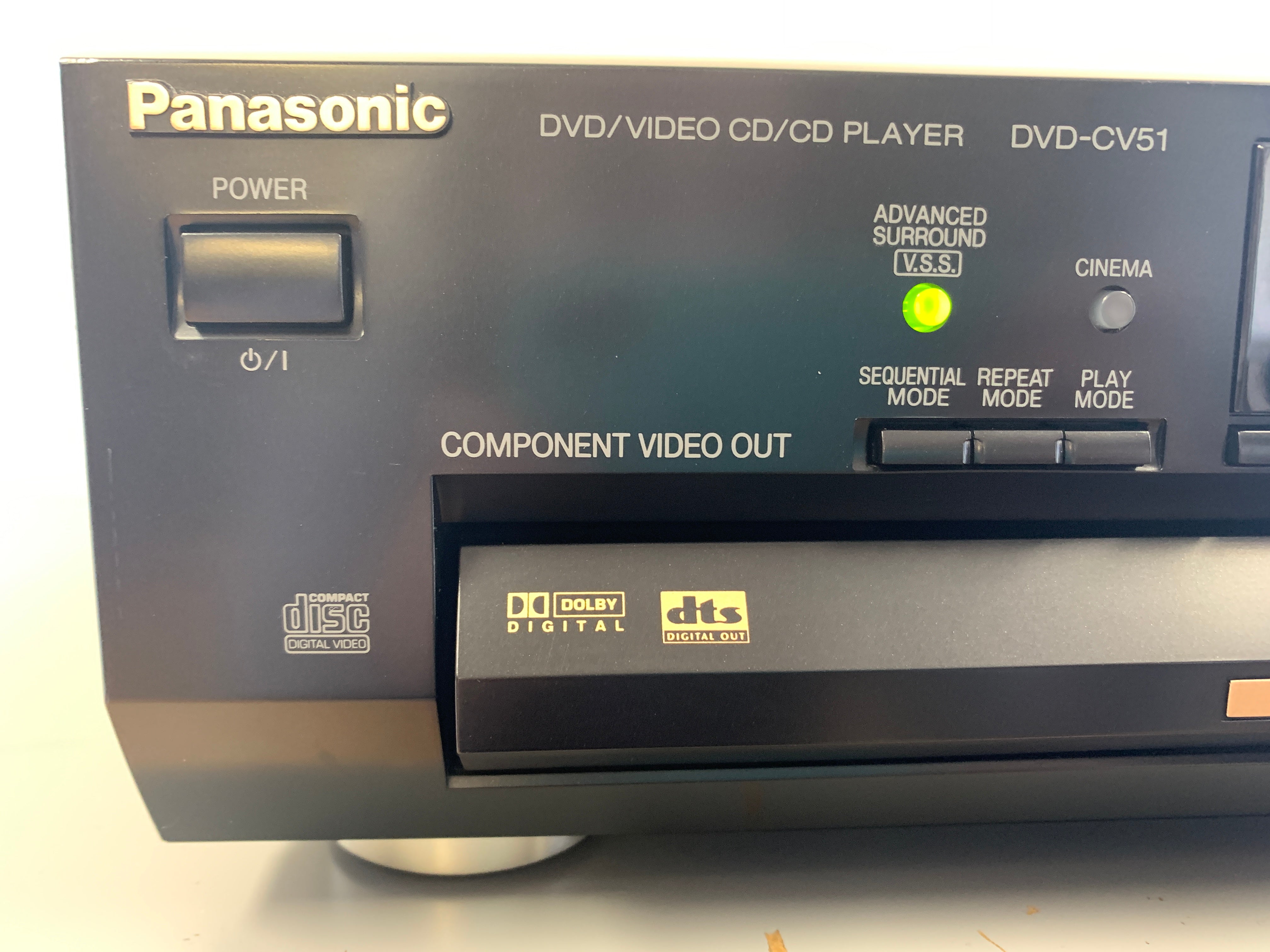 Panasonic 5 Disc Changer DVD/ popular Video CD/ CD Player