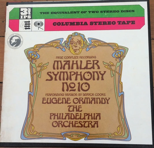 Mahler*, Philadelphia Orchestra* / Ormandy* : Symphony No. 10 (Reel, 4tr Stereo, 7" Reel, Album)