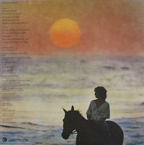 Carole King : Thoroughbred (LP, Album, Mon)