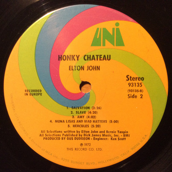 Elton John : Honky Château (LP, Album, Pin)