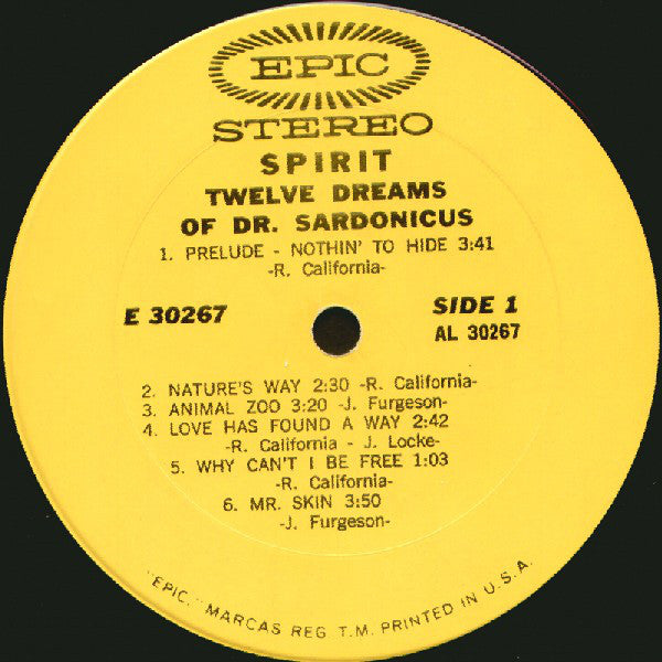 Spirit (8) : Twelve Dreams Of Dr. Sardonicus (LP, Album, Gat)