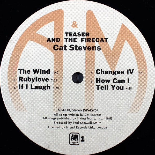 Cat Stevens : Teaser And The Firecat (LP, Album, RE, Pit)