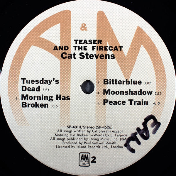 Cat Stevens : Teaser And The Firecat (LP, Album, RE, Pit)