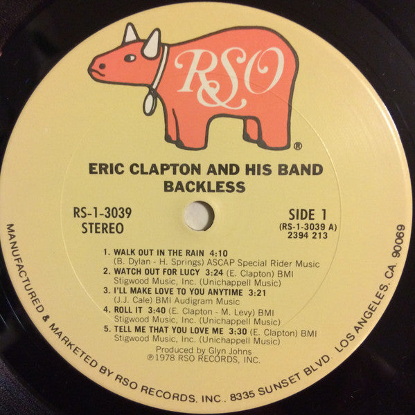 Eric Clapton : Backless (LP, Album, San)