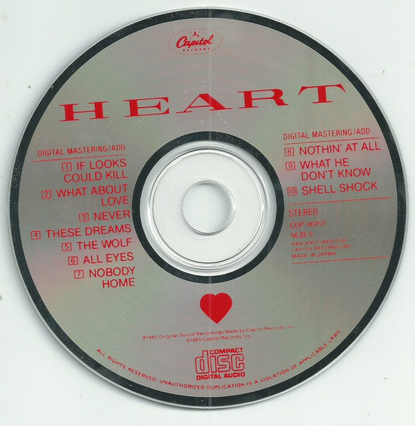 Heart : Heart (CD, Album, Club, CRC)