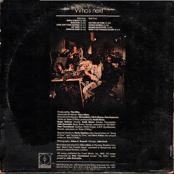 The Who : Who's Next (LP, Album, RP, All)