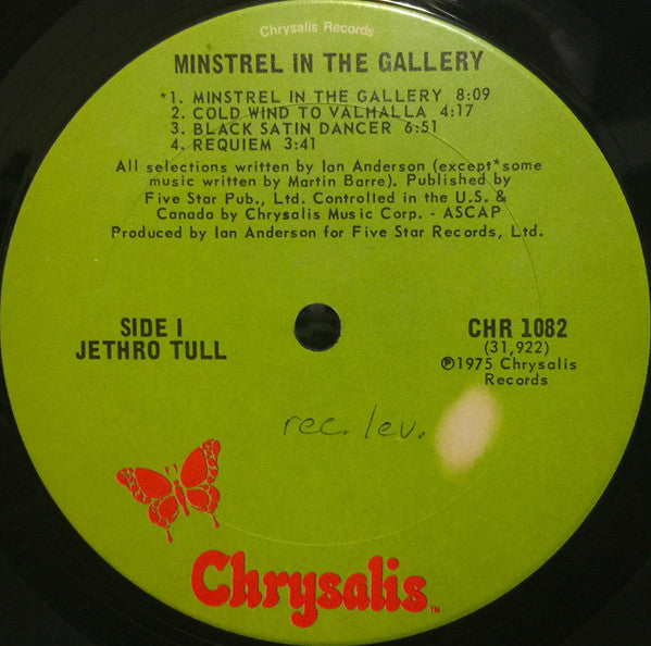 Jethro Tull : Minstrel In The Gallery (LP, Album, Pit)