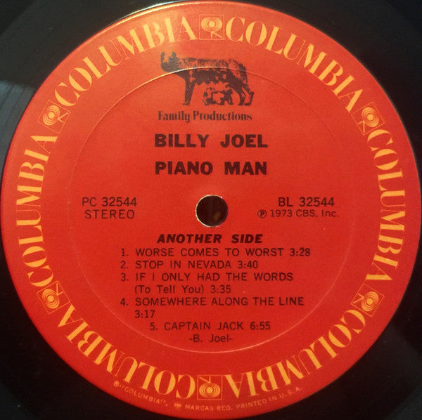 Billy Joel : Piano Man (LP, Album, RE, RP, Pit)