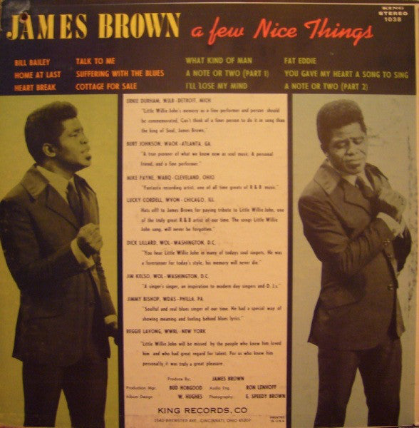 James Brown : Thinking About Little Willie John And A Few Nice Things (LP)