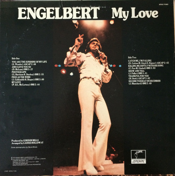 Engelbert Humperdinck : My Love (LP, Album, M/Print)