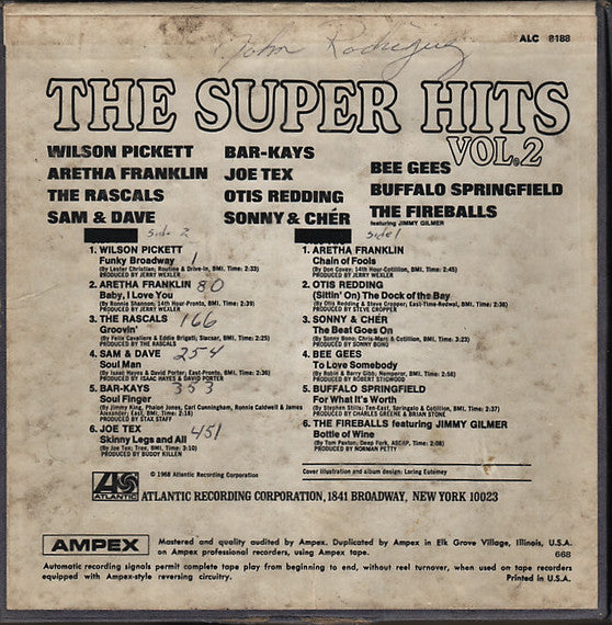 Various : The Super Hits Vol. 2 (Reel, 4tr Stereo, 7" Reel, Comp)