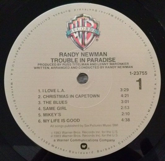 Randy Newman : Trouble In Paradise (LP, Album, Win)