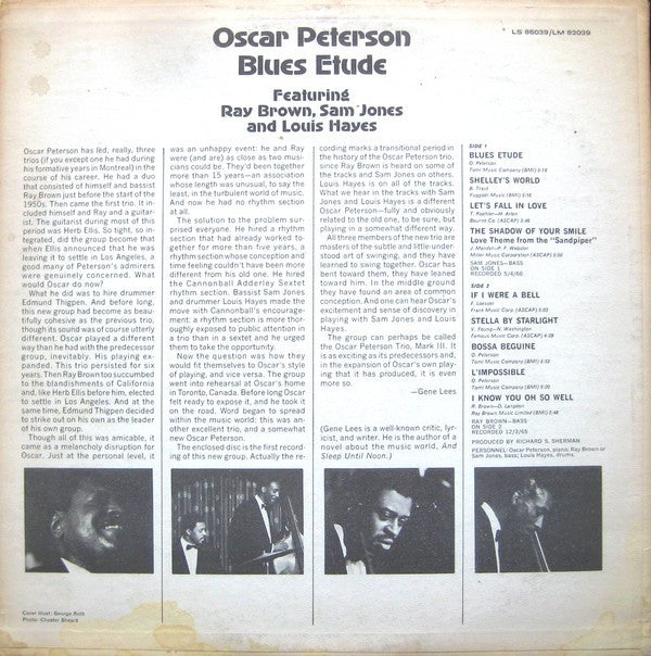 Oscar Peterson : Blues Etude (LP, Album, San)