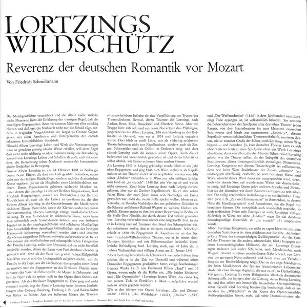 Albert Lortzing, Gisela Litz, Anneliese Rothenberger, Lotte Schädle, Fritz Ollendorff, Hermann Prey, Fritz Wunderlich, Chor Der Bayerischen Staatsoper, Orchester Der Bayerischen Staatsoper München*, Robert Heger : Der Wildschütz Gesamtaufnahme (3xLP, Album + Box, RE)