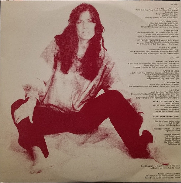 Carly Simon : No Secrets (LP, Album, Ter)