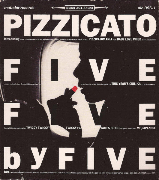 Pizzicato Five : Five By Five (CD, EP)