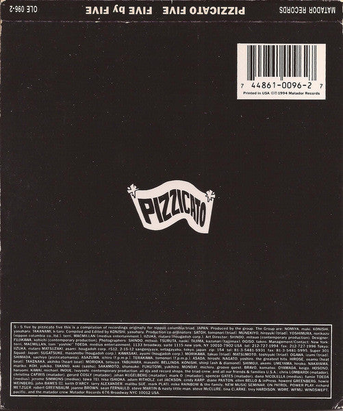 Pizzicato Five : Five By Five (CD, EP)