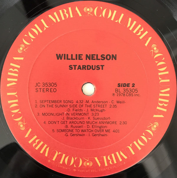 Willie Nelson : Stardust (LP, Album, Pit)