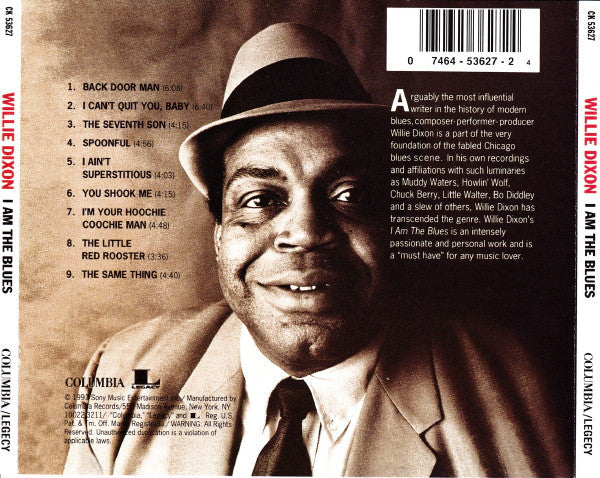 Willie Dixon : I Am The Blues (CD, Album, RE)