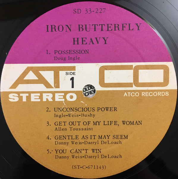 Iron Butterfly : Heavy (LP, Album)