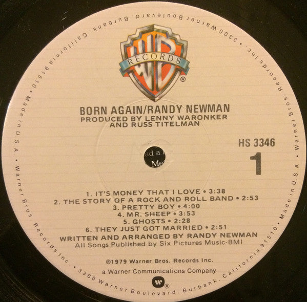 Randy Newman : Born Again (LP, Album, Jac)