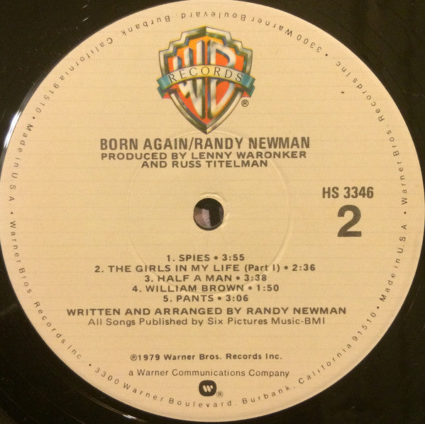 Randy Newman : Born Again (LP, Album, Jac)