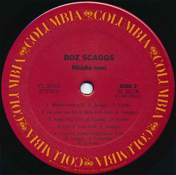 Boz Scaggs : Middle Man (LP, Album, Pit)