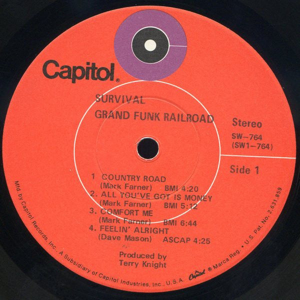 Grand Funk Railroad : Survival (LP, Album, RP, Win)