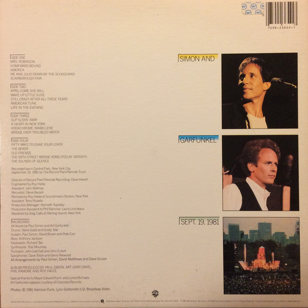 Simon And Garfunkel* : The Concert In Central Park (2xLP, Album, Spe)