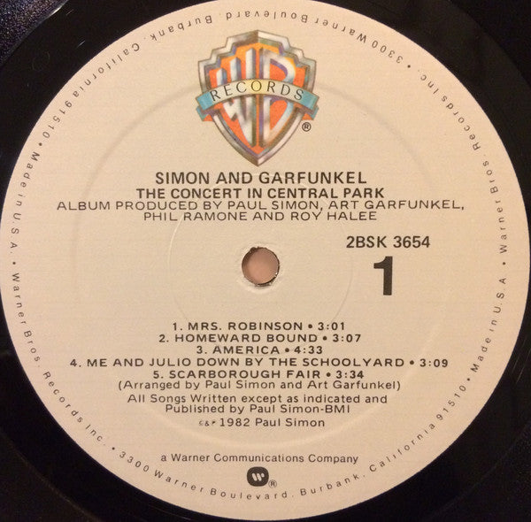 Simon And Garfunkel* : The Concert In Central Park (2xLP, Album, Spe)