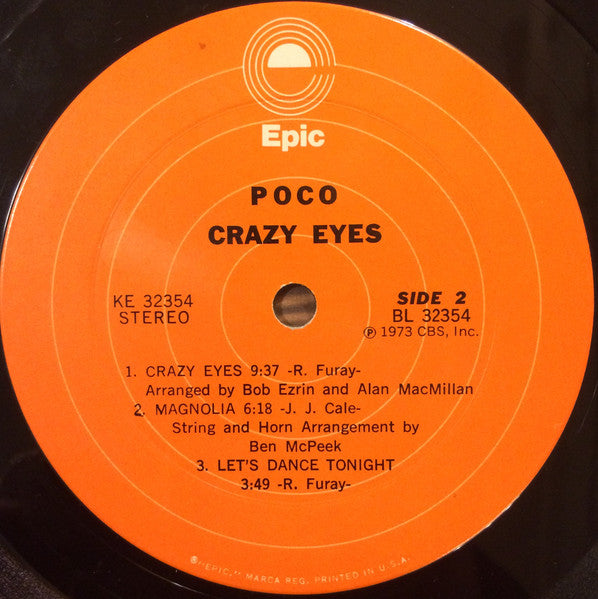 Poco (3) : Crazy Eyes (LP, Album, Pit)