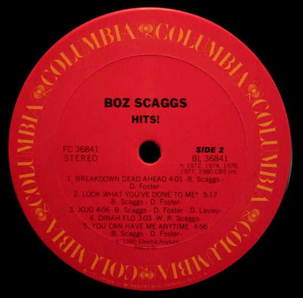 Boz Scaggs : Hits! (LP, Comp, Pit)