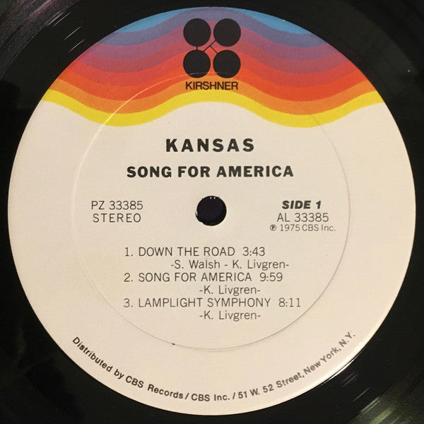 Kansas (2) : Song For America (LP, Album, San)