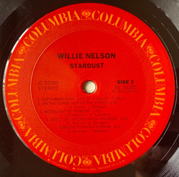 Willie Nelson : Stardust (LP, Album, Pit)