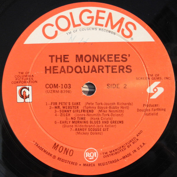 The Monkees : Headquarters (LP, Album, Mono, Roc)