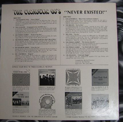 Various : The Cicadelic 60's "Never Existed!" (Vol. 4) (LP, Comp, Mono)