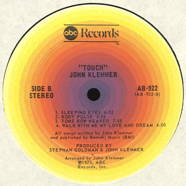 John Klemmer : Touch (LP, Album)