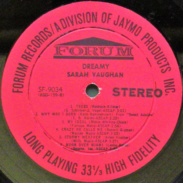 Sarah Vaughan : Dreamy (LP, Album)