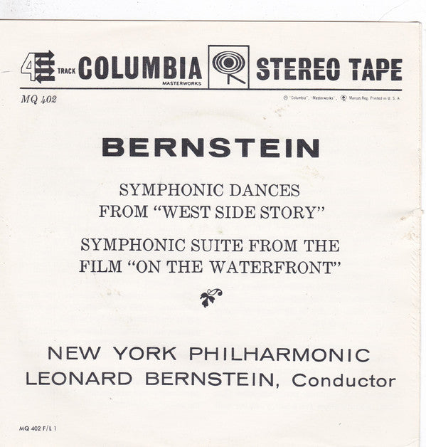 Bernstein* Conducts New York Philharmonic : West Side Story / On The Waterfront (Reel, 4tr Stereo, 7" Reel, Album)