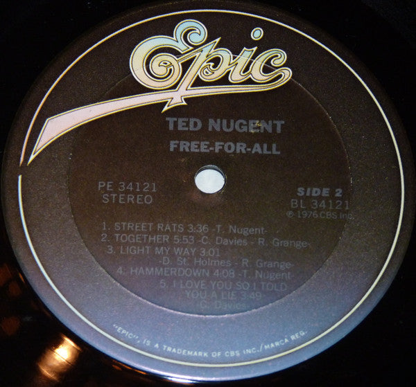 Ted Nugent : Free-For-All (LP, Album, RE, Gat)