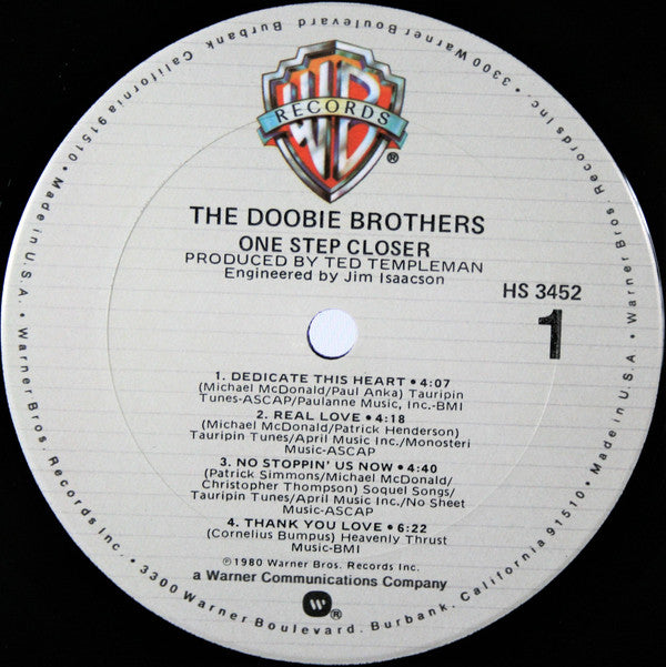 The Doobie Brothers : One Step Closer (LP, Album, Club, Col)