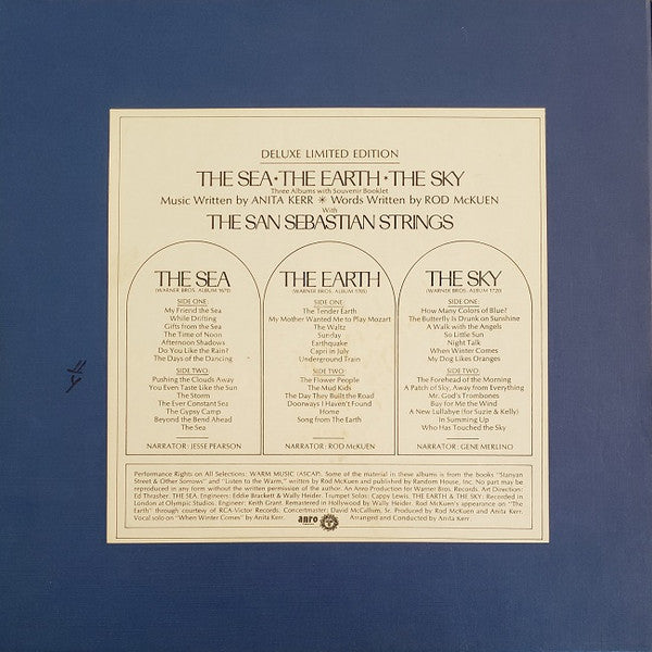 Anita Kerr • Rod McKuen • The San Sebastian Strings : The Sea • The Earth • The Sky (3xLP, Album, Comp, RM + Box, Dlx, Ltd, RE)