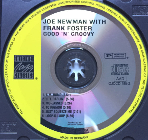 Joe Newman With Frank Foster : Good 'N' Groovy (CD, Album, RE, RM)