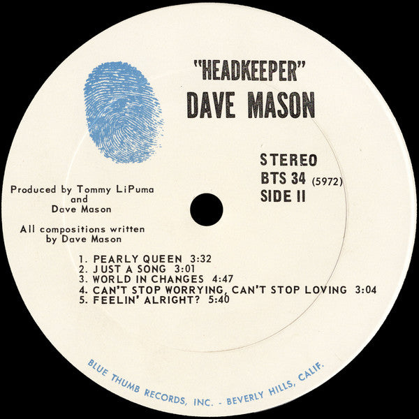 Dave Mason : Headkeeper (LP, Album, Ter)