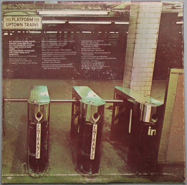 Billy Joel : Turnstiles (LP, Album, Pit)