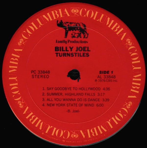 Billy Joel : Turnstiles (LP, Album, Pit)