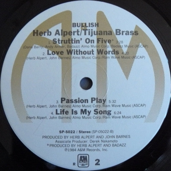 Herb Alpert / Tijuana Brass* : Bullish (LP, Album)