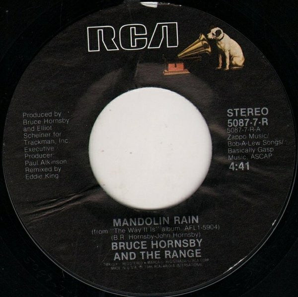 Bruce Hornsby And The Range : Mandolin Rain (7", Single, Styrene)