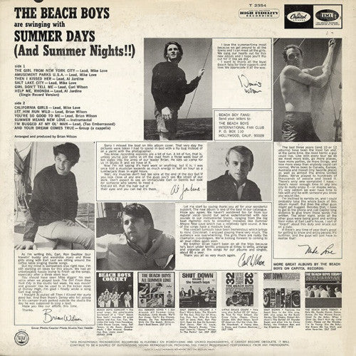 The Beach Boys : Summer Days (And Summer Nights!!) (LP, Album, Mono, Scr)